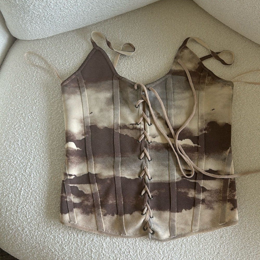 Zara lace up top